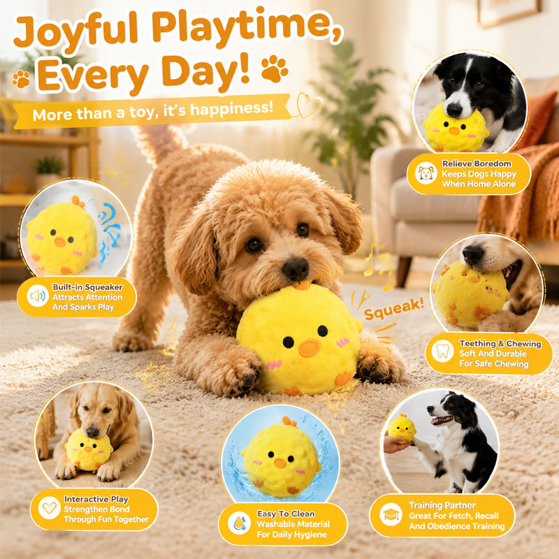 Pet Dental Chew Toy - Jouet sonore en peluche pour chien,