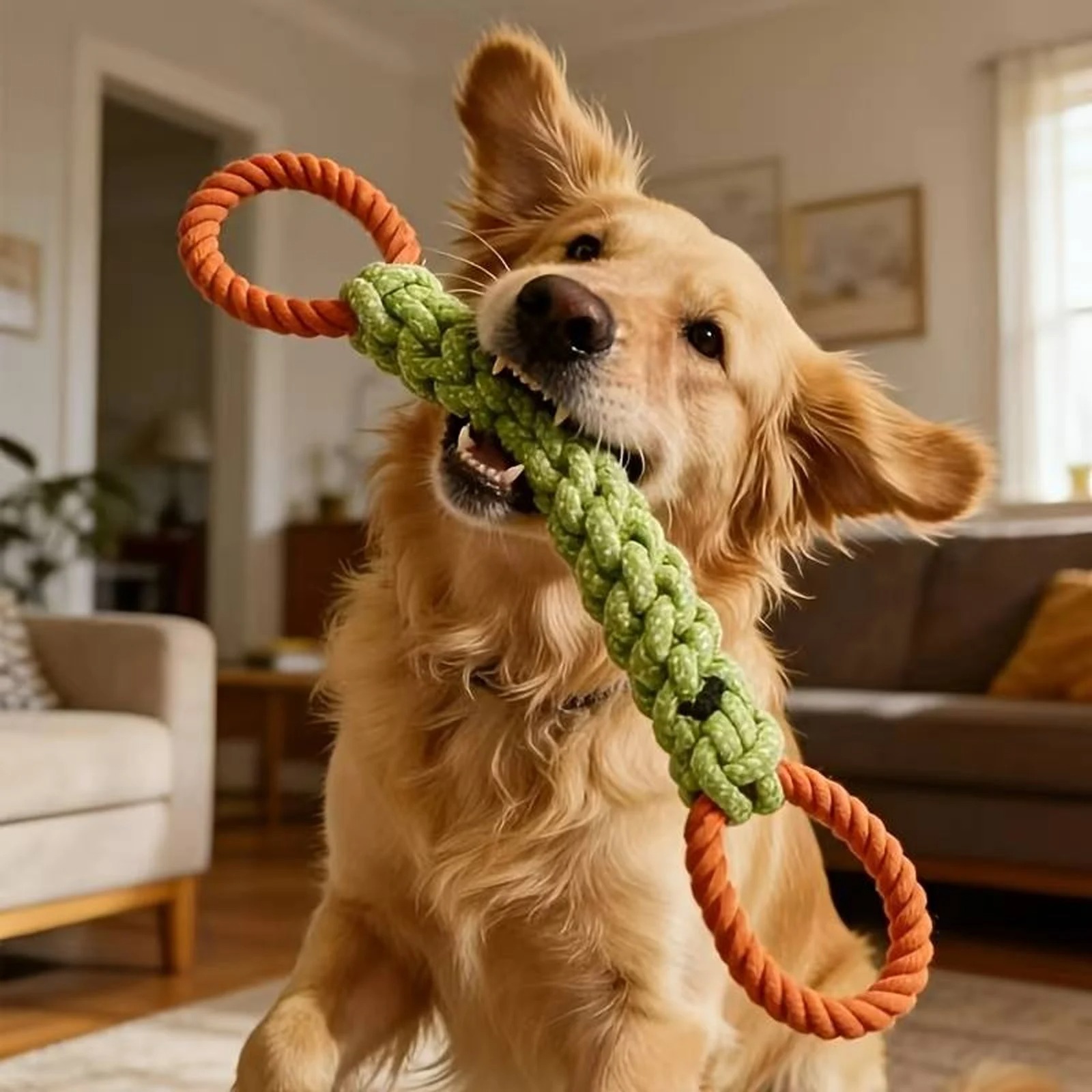 Pet Dental Chew Toy - Jouet en corde durable pour chien,